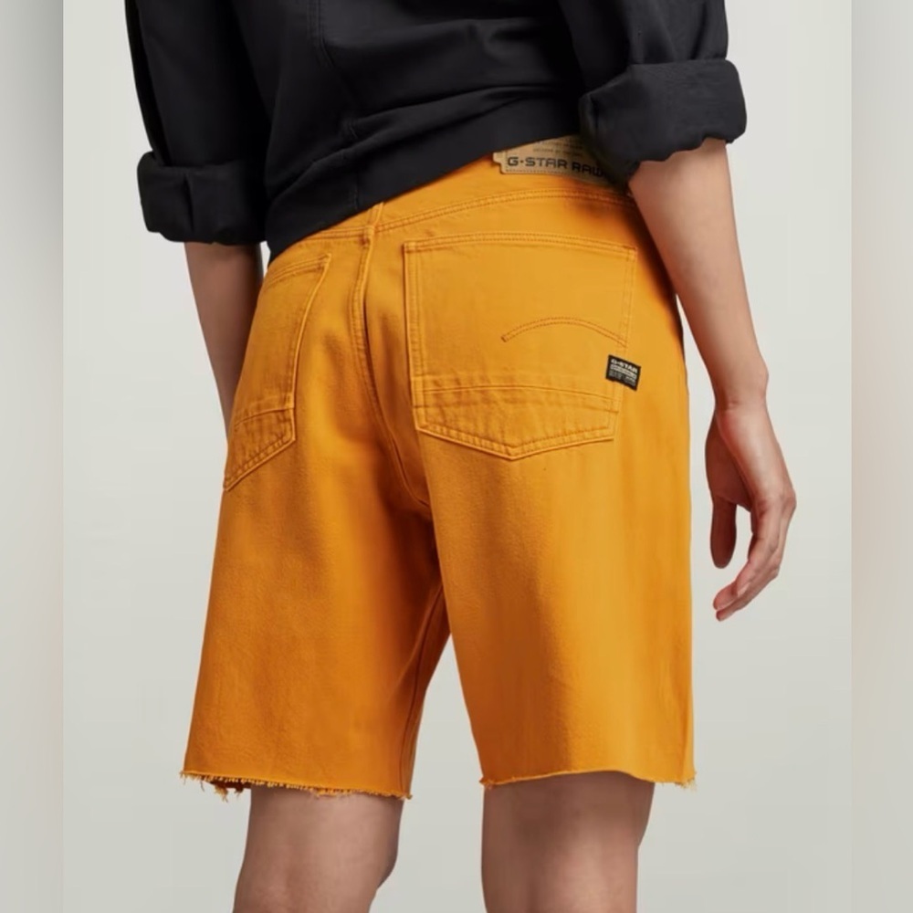 Nwt G-Star Women’s Type 89 Yellow Gold.Bermuda Denim Loose Fit Shorts - Size 25